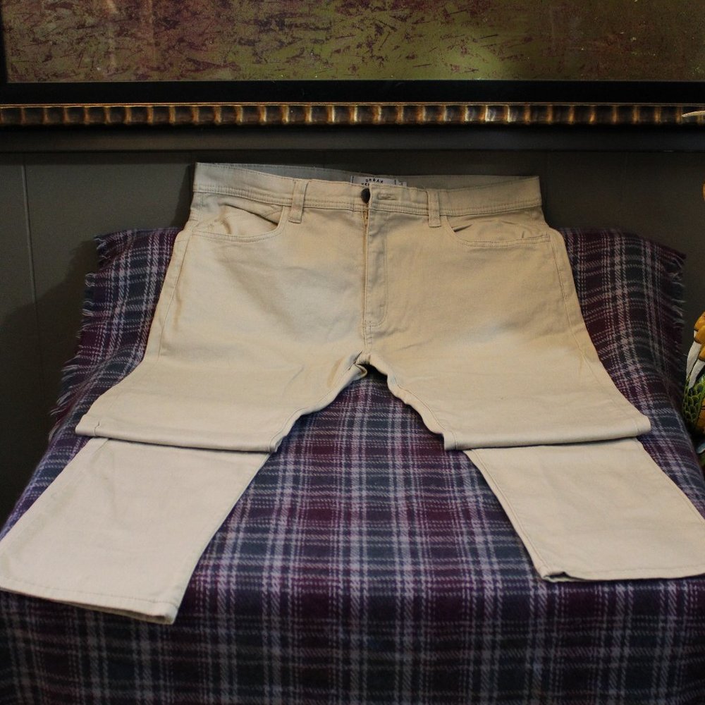 Urban Heritage Cotton Blend Beige Pants Size 36